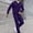 Dark Purple, variant on Mens Matching Sweat Set 2 Piece Casual Sports Long Sleeve Full Zip up Hoodie Sweatpants Set Men Jogging Suits Sets