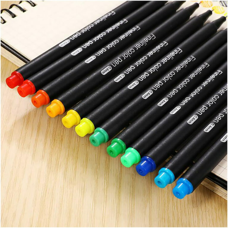 SDJMa 12 Colors Brush Markers Art Pen Set, Artist Fine and Brush Tip  Colored Pens, for Kids Adult Coloring Books Christmas Cards Drawing, Note  taking