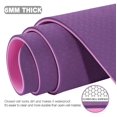 thumbnail image 4 of Large Yoga Mat for Men and Women 1/4 Inch Extra Thick All-Purpose TPE Fitness Mat, Non-Slip and Eco Friendly Exercise Mat for Yoga, Pilates, Stretching, Dark purple and Pink, 4 of 7