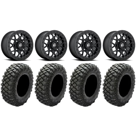 Fuel Tech Beadlock Black 15 Wheels 30 Crawler XR Tires Polaris RZR XP 1000 / PRO XP / Ranger XP 900/1000