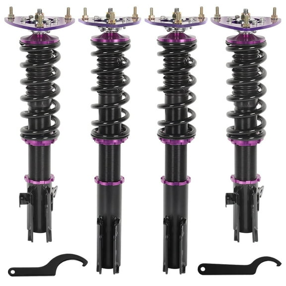 SPEEDWOW Coilover Shocks Kits for 2000-2007 Subaru Impreza WRX Sti, 24 Levels Damper Adjustable Coilovers Suspension Struts Kit,Twin-Tube Lowering Kit