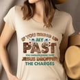 thumbnail image 4 of Jesus Dropped the Charges T-Shirt, Christian Faith Graphic Tee for Women, Azalea, Size S, 4 of 6