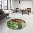 thumbnail image 4 of Ahgly Company Machine Washable Indoor Rectangle Transitional Brass Green Area Rugs, 2' x 3', 4 of 7