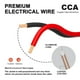 thumbnail image 4 of Tyumen 100 pies calibre 14/2 rojo negro cable de conexión cable eléctrico tiras LED cable de extensión 12 V/24 V CC 14 AWG cable de extensión flexible para cinta LED lámpara cinta iluminación, 4 of 4