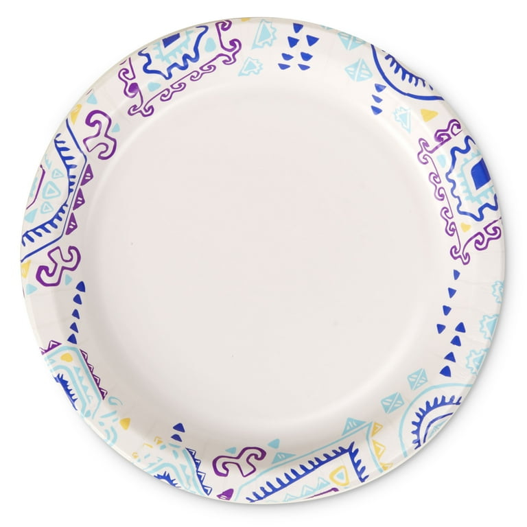 Great Value 9inch Paper Plates, White, 300 Count