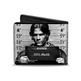 thumbnail image 2 of Supernatural Wallet, Bifold, Supernatural Dean Sam Mug Shots Grays Black White, Vegan Leather, 2 of 2