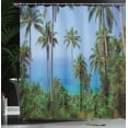 thumbnail image 4 of Ambesonne Tropical Shower Curtain, Ocean Jungle Beauty, 69"Wx75"L, Blue Green, 4 of 5