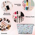 thumbnail image 3 of Toiletry Bag, Romantic Eiffel Tower Leather Waterproof Travel Makeup Cosmetic Bag Organizer, Large Capacity Toiletry Bag for Travel Size Toiletries, Skin Care Bag for Women, 3 of 8