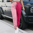 thumbnail image 6 of BRDFRL Women's Sweatpants Petite Length Pockets Pants Casual Workout Athletic Joggers Drawstring Waist Sweat Pants Pink S, 6 of 7