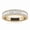 Yellow, variant on Double Row - Round Brilliant Cut Moissanite Ring - Half Eternity Anniversary Ring - 18K Yellow Gold Plating for Women
