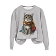 thumbnail image 2 of BVOFAR Fall Sweatshirts for Women 2024 Casual Cute Cat Print Tops Trendy Long Sleeve Round Neck Pullover Soft Comfy Sweatshirt, 2 of 4