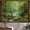 Forest-1, variant on Window Forest Tapestry Green Nature Jungle Wall Tapestry for Bedroom Aesthetic Rainforest Stream Outdoor Landscape Small Tapestries Wall Hanging for Dorm Living Room Decor