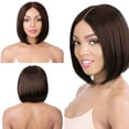thumbnail image 3 of letairis Trendy Look With Adjustable Size Hair Wig With Bangs Brown Easy To Care 1Set, 3 of 6