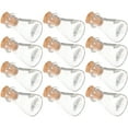 12Pcs Tiny Glass Jars Miniature Wishing Bottles Decorative Glass