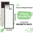 thumbnail image 2 of 4 Pcs Bloc-Notes Liste d'Épicerie Magnétique Blocs-Notes Rappel pour Réfrigérateur, Blocs-Notes Liste de Tâches avec Aimant pour Frigo, 50 Feuilles par Bloc-Notes, 3 x 8 Pouces, 4 Couleurs, 2 of 7