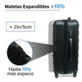 thumbnail image 4 of Set de 3 Maletas Expandibles Check In ABS 03 789 Negras, 4 of 8