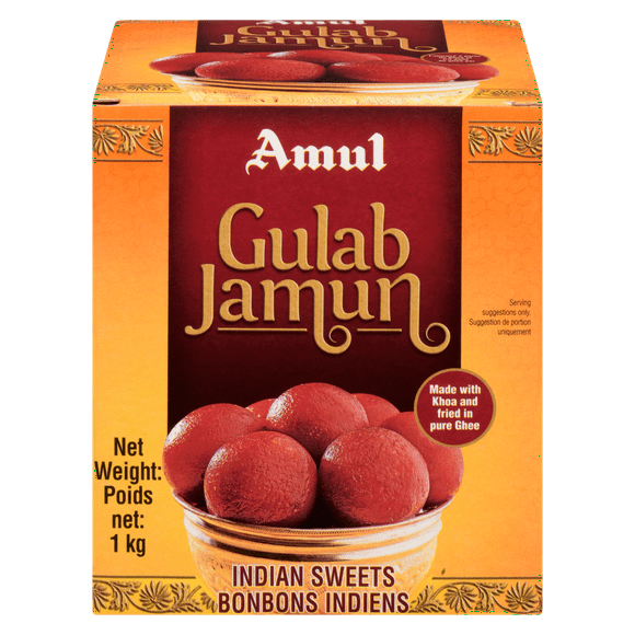 Amul Gulab Jamun - Bonbons Indiens 1Kg (16 Pieces)