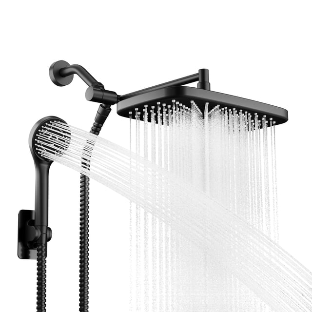 Combo de ducha SeaCity de 10" con cabezal tipo lluvia de 5 modos y ducha de mano