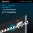 thumbnail image 3 of DreamLine Enigma-X 44-48 in. W x 76 in. H Fully Frameless Sliding Shower Door in Brushed Stainless Steel, 3 of 13