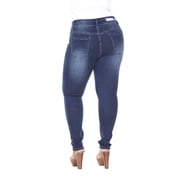 White Mark Womens Plus Size Super Stretch Denim