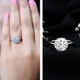 thumbnail image 4 of Rosec Jewels IGI Certified Lab Grown Diamond Solitaire Engagement Ring (3 Carat, E-VS1 Quality) - with Jewelry Box, 925 Sterling Silver, US 4.00, 4 of 9