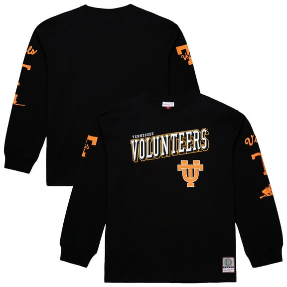 Men's Mitchell & Ness Black Tennessee Volunteers Training Camp Long Sleeve T-Shirt