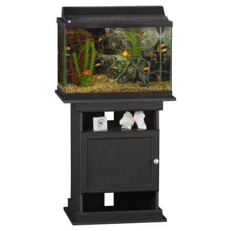 Bundle & Save! Tetra 20 Gallon Complete Glass Aquarium Tank Kit, with  filter, heater, LED light and plants + Ameriwood Home Flipper 10/20 Gallon Aquarium Stand, Black (Best Filter For 20 Gallon Planted Tank)
