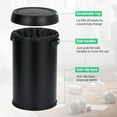 thumbnail image 4 of ChaoLink 17 Gallon/65 Liter Fingerprint-Proof Stainless Steel Garbage Can with Swing Lid (Flip Cover) – Heavy Duty Commercial Round Trash Bin, 4 of 7