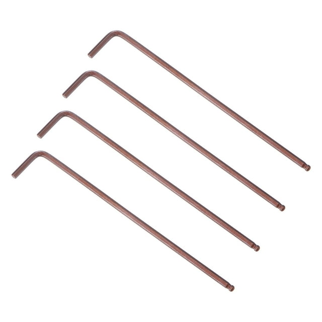 Unique Bargains Clé Hexagonale à Bille 3mm, Outil de Réparation en Acier S2 à Bras Long en Forme de L, Métrique 4 Pack