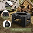 thumbnail image 3 of Folding Portable Camping Toilet for Adults, 220 LBS Heavy Duty Foldable Travel Potty with Lid, Compact Car Toilet with Waste Bags & Storage Bag for Road Trip Camping Hiking Outdoor Emergency Use, 3 of 6