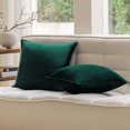 thumbnail image 3 of 2Pc Velvet Pillow Covers, Solid Color With Piping, 18X18 Inch Watermelon Red Decorative Throw Pillow Cases For Couch Bed Sofa Living Room - Soft Flannel Pillowcases For Home, 3 of 3