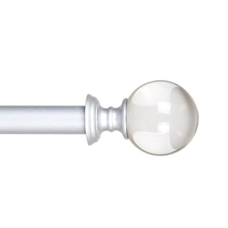2 3/8 Inch Finial - Crystal Ball Curtain Rod 62