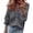 Gray plus size fall blouse a1, variant on Women Plus Size Fall Winter V Neck Ruffle Blouse Long Sleeve Button Down Casual Tunic Tops Solid Basic Tee Shirts Trendy Vacation Clothes, Orange S