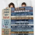 thumbnail image 3 of LHSHID Husband Blanket Husband Birthday Gifts Blanket Husband Gifts from Wife Flannel Blanket Bed Blankets and Throws 30"x40", 3 of 7