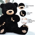 thumbnail image 3 of MorisMos Giant Teddy Bear Stuffed Animal 5Ft, 59'' Big Black Teddy Bear for Baby Shower Party Decoration, Large Black Stuffed Animal Gift for Kid Gir, 3 of 8