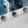 thumbnail image 4 of Erosebridal Blue Eyed Wolf Pack Snow Jungle Print Curtains Pack of 2 (42x84 Each), Mystic Winter Curtains Blackout for Men and Women, 4 of 6