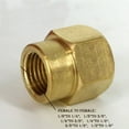 thumbnail image 5 of SENRISE Brass Connector Adapter Female to Female for Air Pipe Fuel Pipe Water Pipe Gold 1/8" to 1/4”, 5 of 5