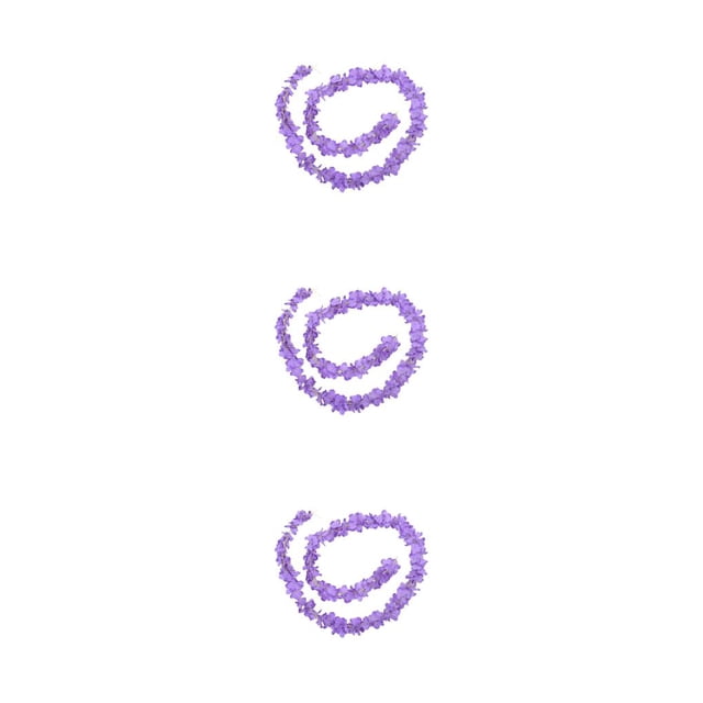 QualitChoice 1/2/3/5 Vines Artificial Hydrangea Flowers String Wall Hanging Plants Garland Rattan for Room Wedding Home Christmas Party Light Purple 3PCS