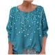 thumbnail image 1 of Vestidos Casuales Para Mujer, Blusas De Mujer De Moda Camiseta de mujer con cuello redondo, manga larga, color liso, moderna y cómoda., 1 of 5
