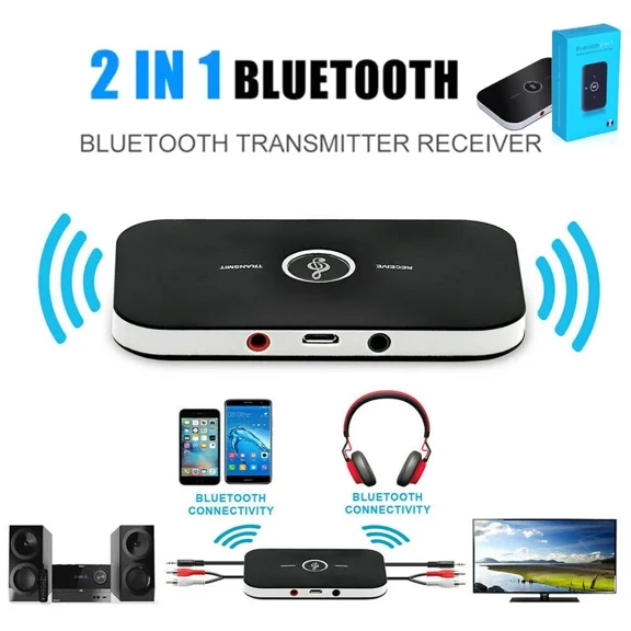 Bluetooth receiver and transmitter RCA to 3.5mm adapter for old speaker TV
