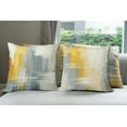 thumbnail image 4 of Ambesonne Abstract Throw Pillow Cover 4 Pack, Simple Painting Pattern, 18", Blue Grey and Mustard, 4 of 5
