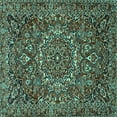 thumbnail image 1 of Ahgly Company Indoor Square Persian Turquoise Blue Traditional Area Rugs, 6' Square, 1 of 4