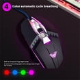 thumbnail image 3 of XXPLKPFA S22, Ergonomic Wired Mouse, Custom Macro Programming, 7 Buttons, 4-Speed DPI, RGB Gamer Desktop Laptop Gaming Mouse, Black, for Windows 98SE/SE/2000/XP/Vista/WIN7/8/10,Black, 3 of 9