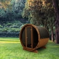 thumbnail image 2 of SaunaLife Model E7G Sauna Barrel Glass Front ERGO Series Sauna Barrel 71"x81" Glass Front, 2 of 10