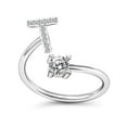 thumbnail image 2 of tredstone Initiale Lettre Anneau pour les Femmes Filles Alliage Argent Alphabet Anneaux Incrustés de Cristal Réglables Initial Anneaux Type de Cadeau23, 2 of 9