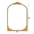 thumbnail image 5 of 26"x38" Iron Arch Wall Mirror Vintage Fireplace Mirror Gold, 5 of 5
