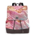 thumbnail image 1 of Fotbe Abstract Pink Gold Splash Mochila Bolso con Estampado para Mujer, Mochila Antirrobo de Nylon Impermeable, Bolsa Ligera de Hombro, 1 of 4