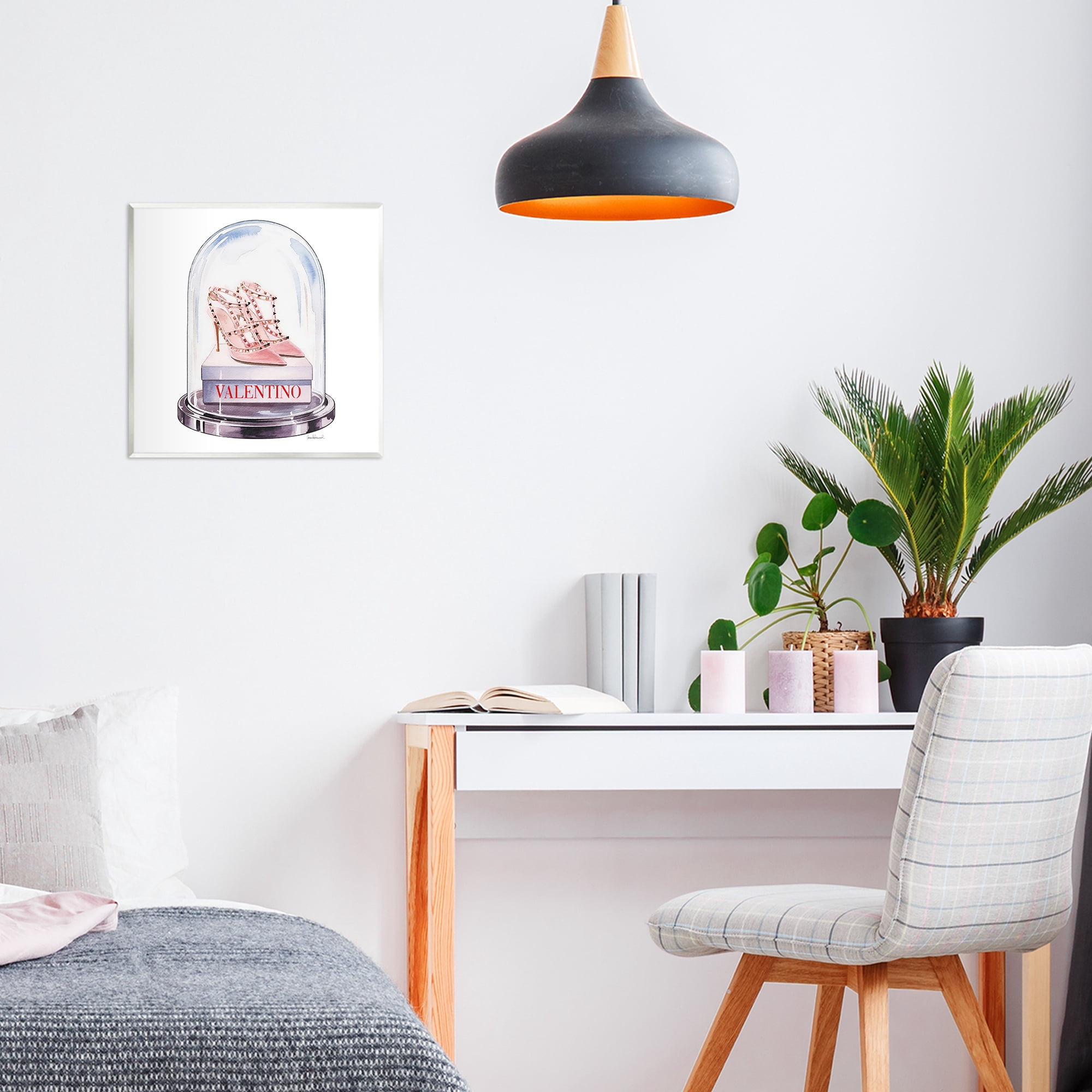 Stupell Industries Pink Heels in Bell Jar Wall Plaque Art, design by Amanda Greenwood
