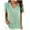 Green, variant on Inleife Womens Shirts Women's New Temperament Solid Color V-Neck Ruffle Sleeve Top with Short Sleeve Sizes S-XXL