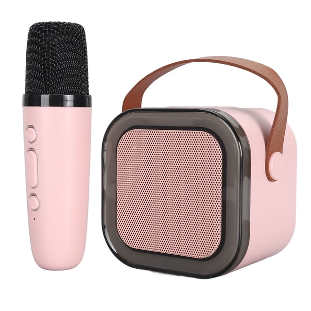 Mini Karaoke Machine Microphone for Kids, Portable Handheld Karaoke Mics Speaker, LED Dynamic Light Birthday Party Home KTV K Songs Microphone for Kids and Adults